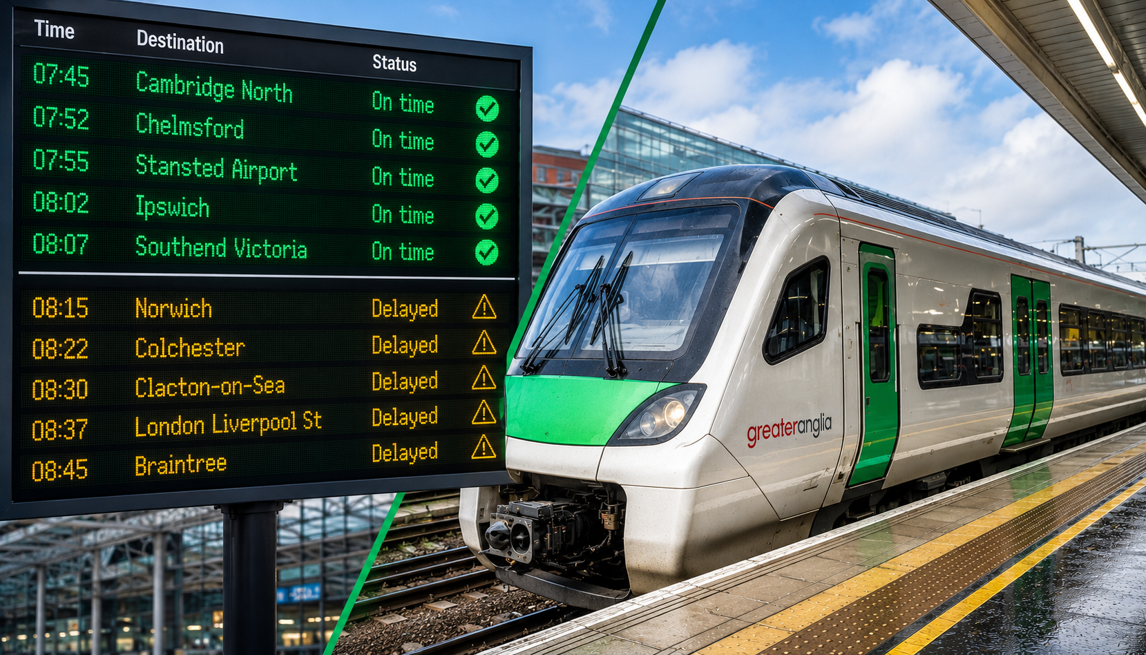 One in Four: The Greater Anglia Punctuality Numbers They Don't Put on the Posters